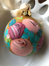 Load image into Gallery viewer, Yellow Ochre Floral No.2 Hand Painted Christmas Ornament
